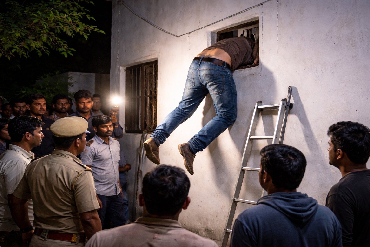 Kota Thief Stuck in Exhaust Fan Hole Arrested